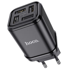 Hoco C84A Resolute EU Plug Wall Charger - Black