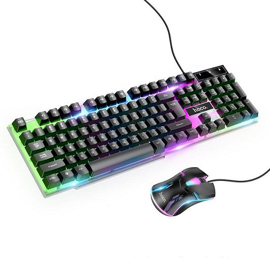 Buy Hoco GM11 Terrific Glowing Gaming Keyboard And Mouse Set from Vmart in Pakistan