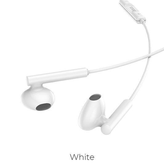 Buy Hoco M64 Melodious Wired Earphones 3.5mm with Microphone - White from Vmart in Pakistan