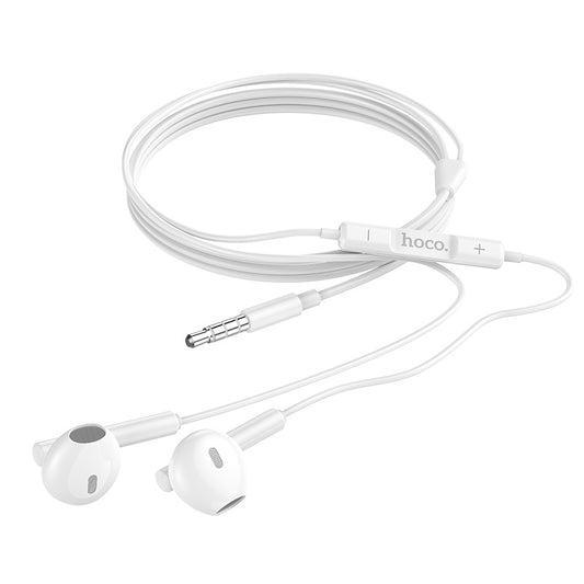 Buy Hoco M64 Melodious Wired Earphones 3.5mm with Microphone - White from Vmart in Pakistan