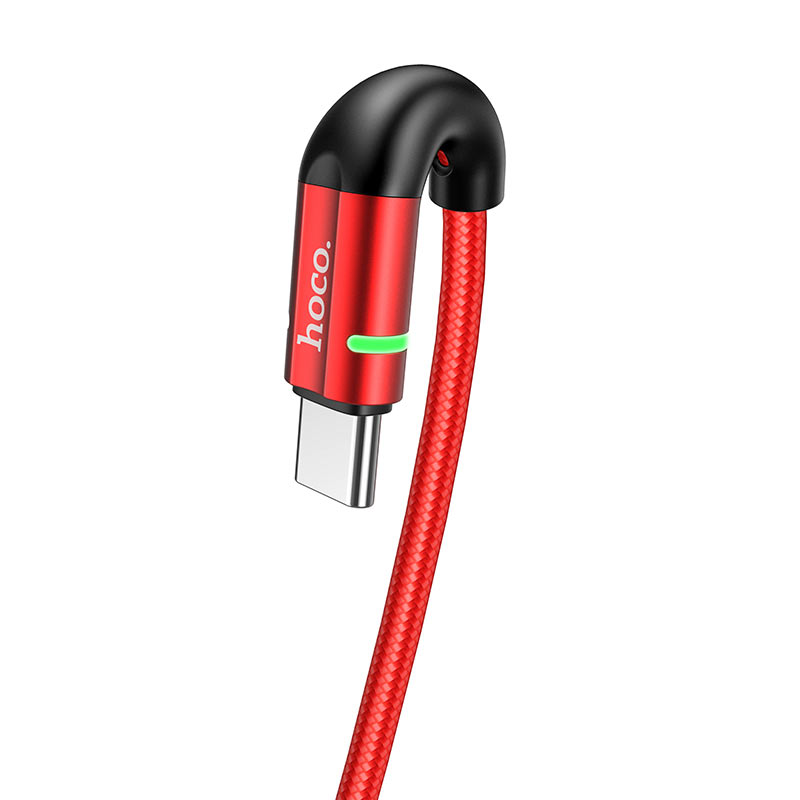 Hoco U93 Shadow USB to Type-C Charging Data Sync Cable - Red