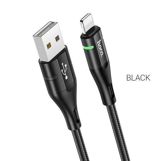 Buy Hoco U93 Shadow USB to Lightning Charging Data Sync Cable - Black from Vmart in Pakistan