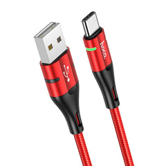 Hoco U93 Shadow USB to Type-C Charging Data Sync Cable - Red