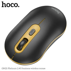 Buy Hoco GM21 Platinum 2.4G Business Wireless Mouse Black Yellow from Vmart in Pakistan