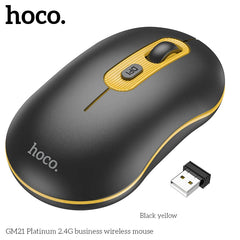 Buy Hoco GM21 Platinum 2.4G Business Wireless Mouse Black Yellow from Vmart in Pakistan
