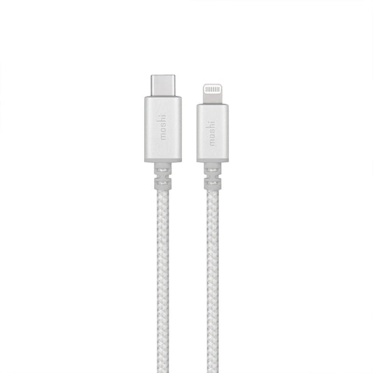 Buy Moshi Integra USB-C Charge/Sync Cable With Lightning Connector (1.2 m) - Jet Silver from Vmart in Pakistan