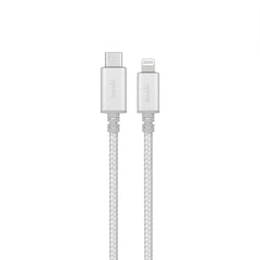 Moshi Integra USB-C Charge/Sync Cable With Lightning Connector (1.2 m) - Jet Silver