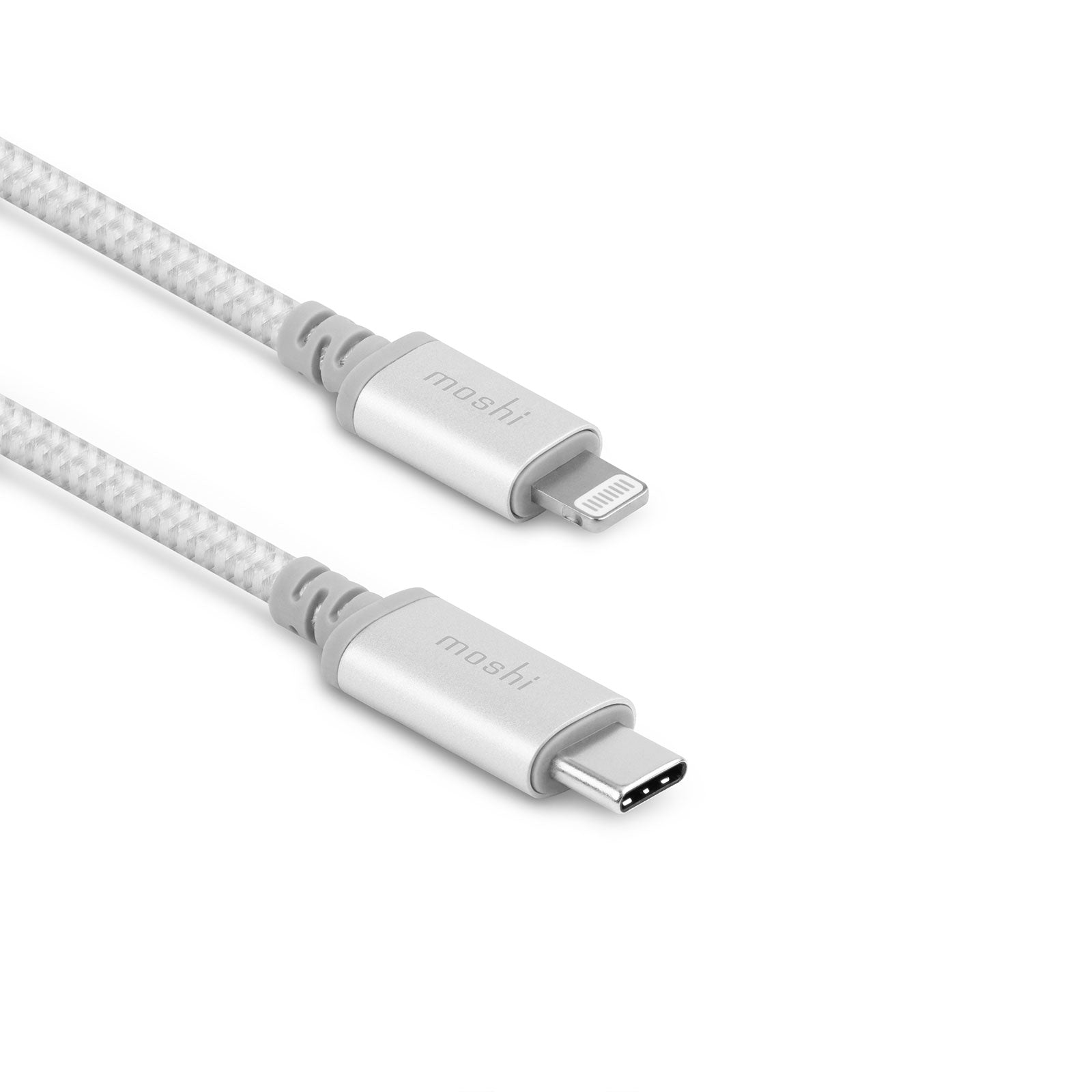 Moshi Integra USB-C Charge/Sync Cable With Lightning Connector (1.2 m) - Jet Silver