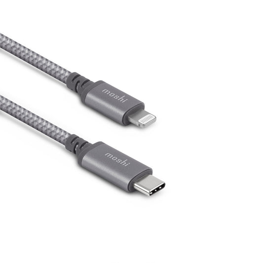 Buy Moshi Integra USB-C Charge/Sync Cable With Lightning Connector (1.2 m) - Titanium Gray from Vmart in Pakistan