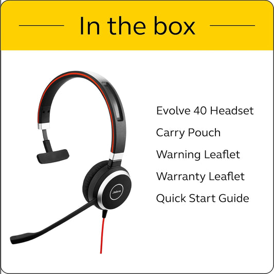 Buy Jabra Evolve 40 MS Professional Wired Headset Mono from Vmart in Pakistan