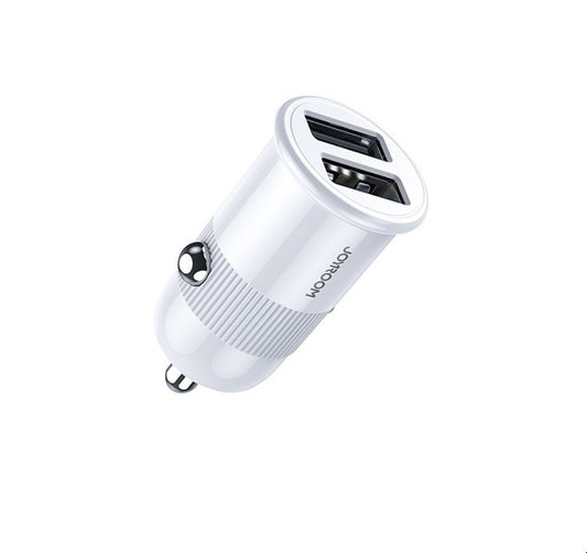 Buy Joyroom C-A06 3.1A Mini Dual-Port Fast Charging Smart Car Charger - White from Vmart in Pakistan