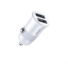 Joyroom C-A06 3.1A Mini Dual-Port Fast Charging Smart Car Charger - White