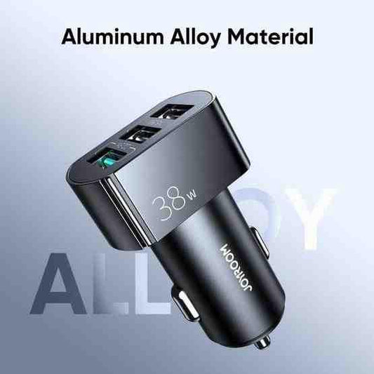 Buy Joyroom C-A19 38W 3 USB Ports Fast Charging Aluminum Alloy Car Charger from Vmart in Pakistan