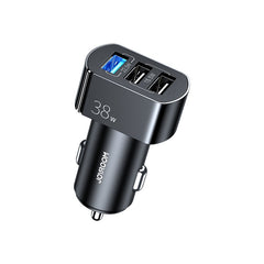 Joyroom C-A19 38W 3 USB Ports Fast Charging Aluminum Alloy Car Charger