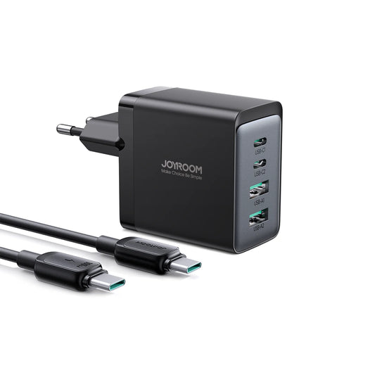 Buy Joyroom GaN Ultra TCG02 67W 2C2A Fast Charger+100W C to C Cable 1.2m from Vmart in Pakistan