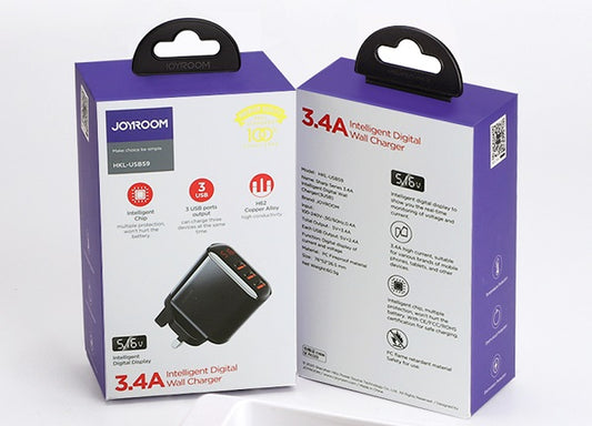 Buy Joyroom HKL-USB59 3 USB Port Wall Charger 3.4 Amp from Vmart in Pakistan
