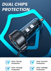 Buy Joyroom JR-CL07 3-in-1 Wired Car Charger (Type-C) from Vmart in Pakistan