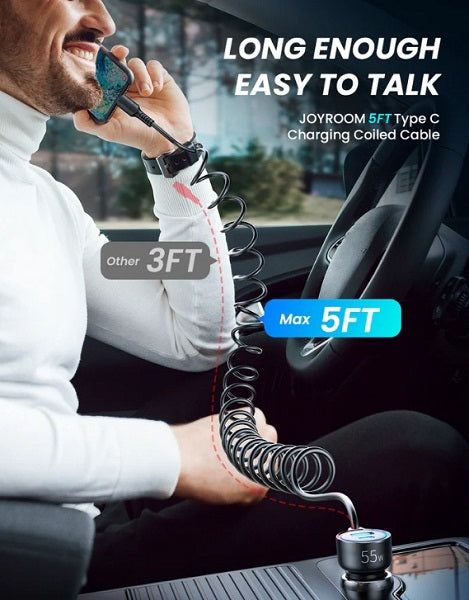 Buy Joyroom JR-CL07 3-in-1 Wired Car Charger (Type-C) from Vmart in Pakistan