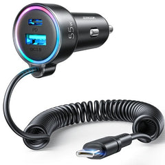 Buy Joyroom JR-CL07 3-in-1 Wired Car Charger (Type-C) from Vmart in Pakistan