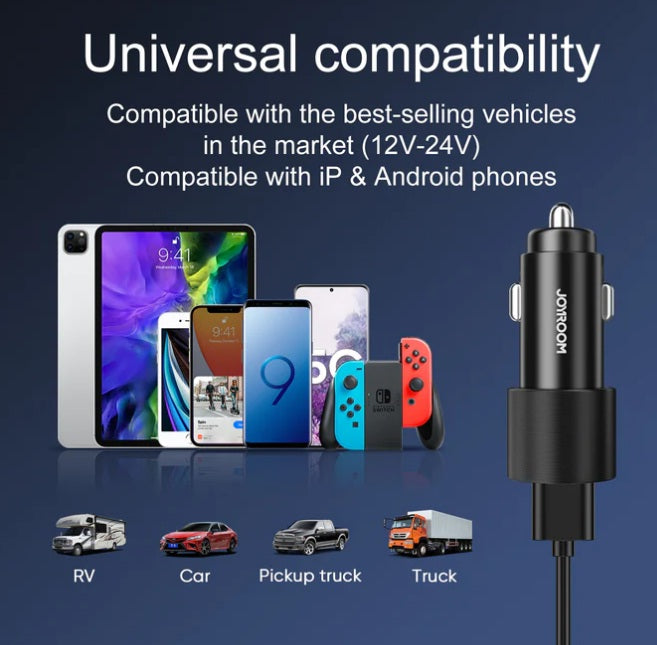 Joyroom JR-CL10 4.8A Dual-port USB Car Charger