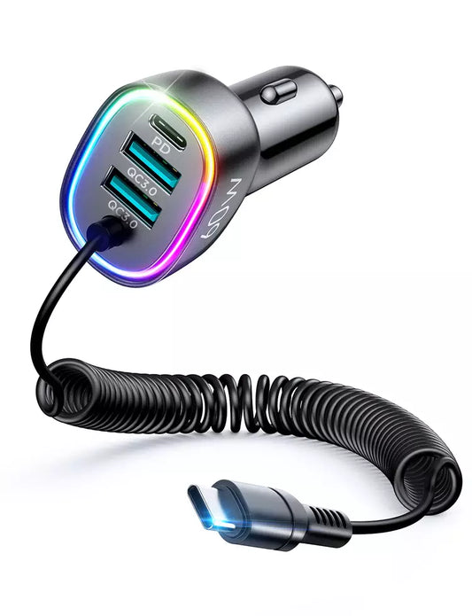 Buy Joyroom JR-CL19 4-in-1 60W Wired Car Charger (Type-C) from Vmart in Pakistan