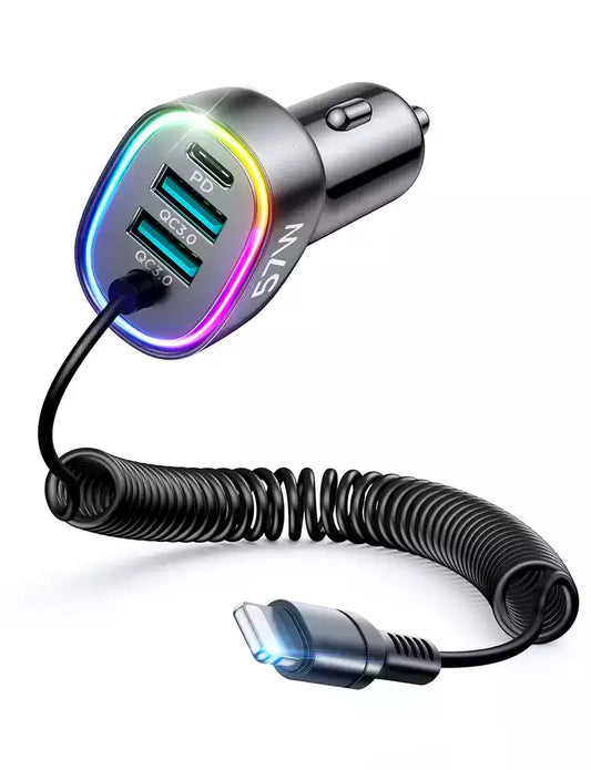 Buy Joyroom JR-CL20 4-in-1 57W Wired Car Charger (Lightning) from Vmart in Pakistan