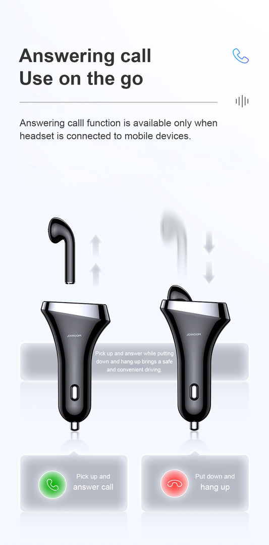 Buy Joyroom JR-CP2 Car Charger with Wireless Earphone from Vmart in Pakistan