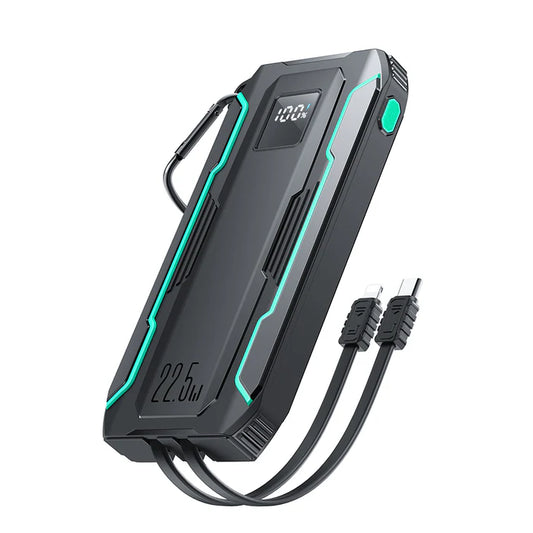 Buy Joyroom JR-L017 22.5W Power Bank with Dual Cables 10000mAh Black from Vmart in Pakistan