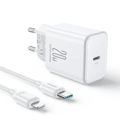 Joyroom JR-TCF06 PD 20W Charger With C to L Cable 1m White