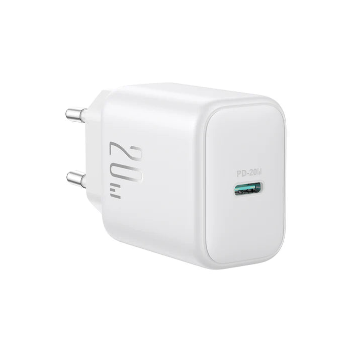 Joyroom TCF20 20W Charger EU C To C Cable 1m White