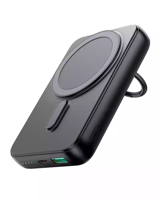 Buy Joyroom JR-W050 20W Magnetic Wireless Power Bank with Ring Holder 10000mAh - Black from Vmart in Pakistan
