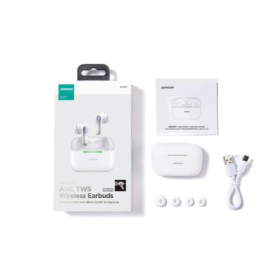 Buy Joyroom Jbuds Series JR-BC1 True Wireless ANC Earbuds White from Vmart in Pakistan