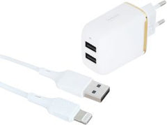 Joyroom L-2A12Z 2 Port Wall Charger With Usb Cable