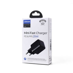 Buy Joyroom L-P251 Mini Fast USB Type C PD Charger 25W EU Plug - Black from Vmart in Pakistan