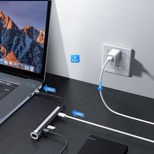 Joyroom S-H111 7 In1 USB C Hub Adapter Docking Station