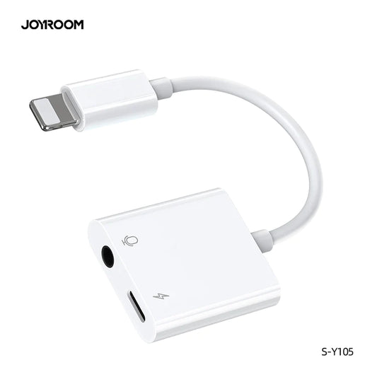 Buy Joyroom S-Y105 Lightning to 3.5mm+Lightning Adapter Support Calling from Vmart in Pakistan