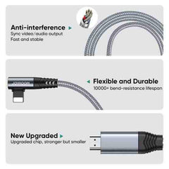 Buy Joyroom SY-35L1 8 Pin to HDMI 4K Adapter Cable from Vmart in Pakistan