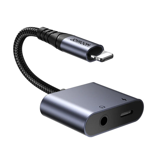 Buy Joyroom SY-L01 2-in-1 Audio Adapter Lightning to 3.5mm+Lightning - Black (Call Version) from Vmart in Pakistan
