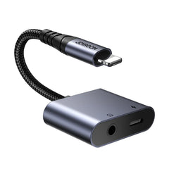 Joyroom SY-L01 2-in-1 Audio Adapter Lightning to 3.5mm+Lightning - Black (Call Version)