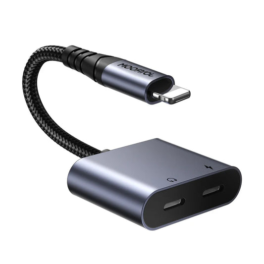 Buy Joyroom SY-L02 2 in 1 Audio Adapter Lightning to Dual Lightning - Black from Vmart in Pakistan