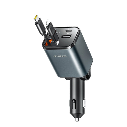 Buy Joyroom JR-CCL05 30W 4-in-1 Retractable Cable Car Charger from Vmart in Pakistan