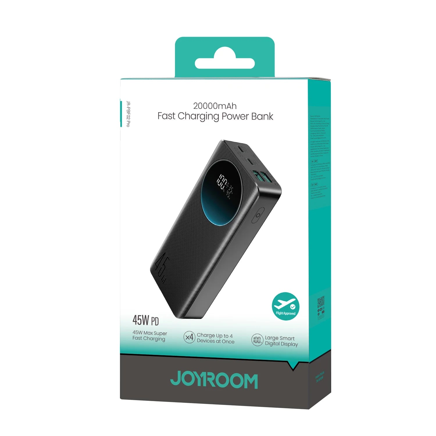 Buy Joyroom JR-PBF02 Pro 45W Power Bank 20000mAh Black from Vmart in Pakistan