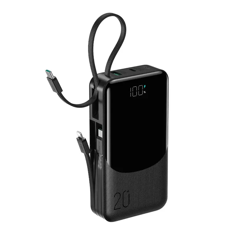 Buy Joyroom JR-PC2 22.5W 20000mAh Power Bank with Built-in 3 Cables & Digital Display from Vmart in Pakistan