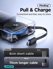 Buy Joyroom JR-PR1 22.5W Built-in Retractable Cable Power Bank 10000mAh Vmart in Pakistan