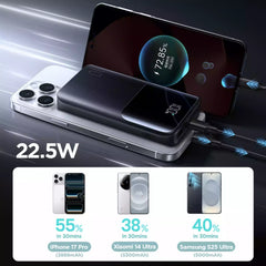 Buy Joyroom JR-QP191 Mini Star Series Mini 22.5W Digital Display Fast Charging Power Bank 10,000mAh Black Vmart in Pakistan
