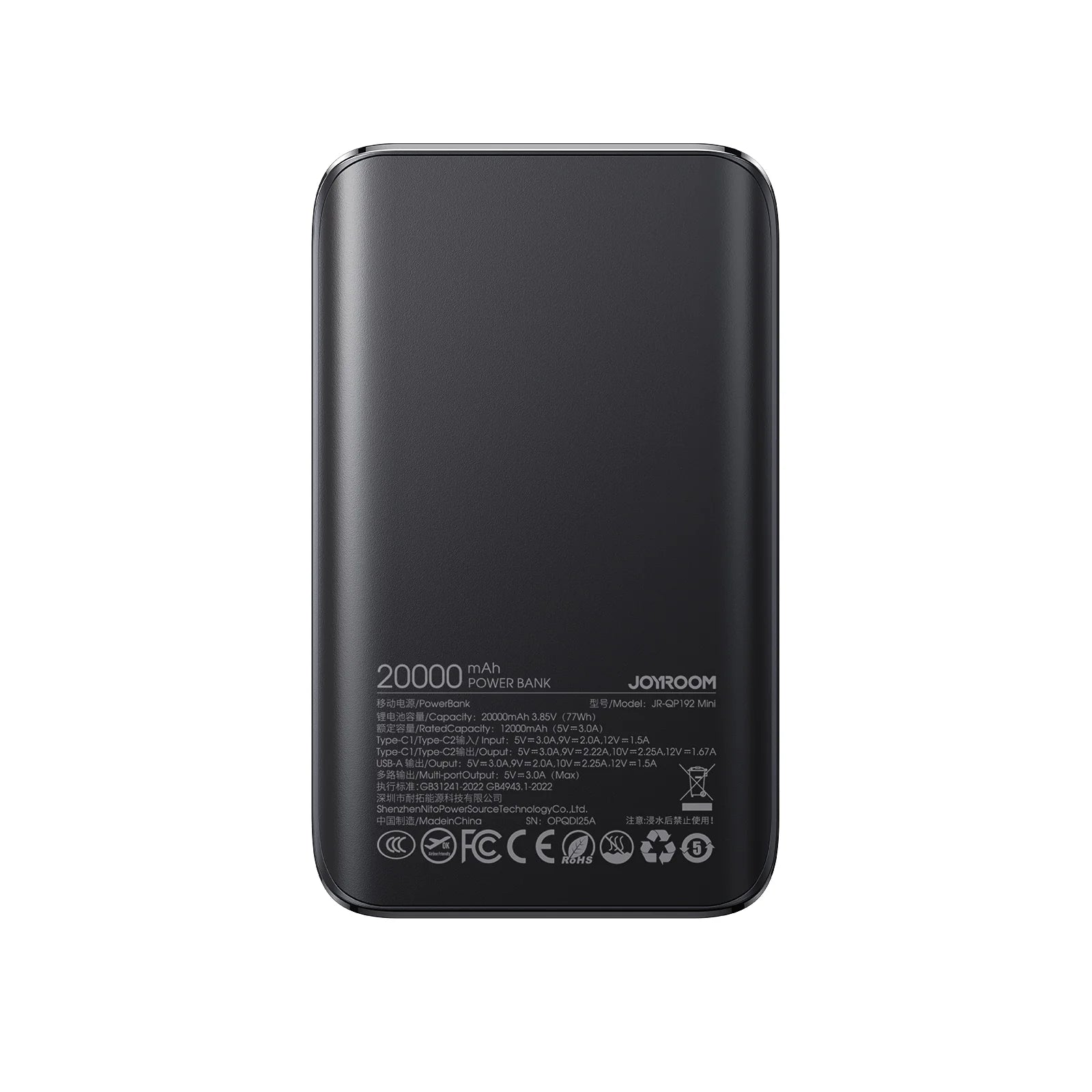 Buy Joyroom JR-QP192 Mini 22.5W Power Bank 20000mAh Vmart in Pakistan