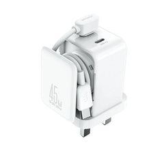 Buy Joyroom JR-TCL05 45W Cable Management GaN Charger White UK from Vmart in Pakistan