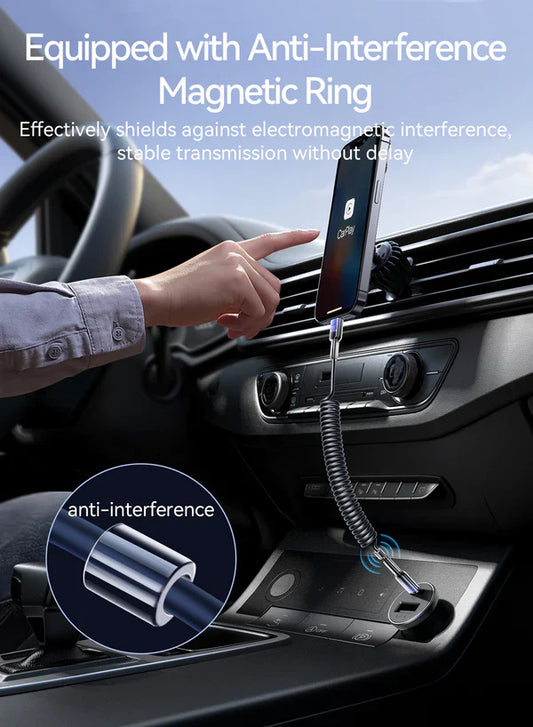 Joyroom S-A43 Coiled Fast Charging Data Cable (Type C To Type C) 1.5m Black