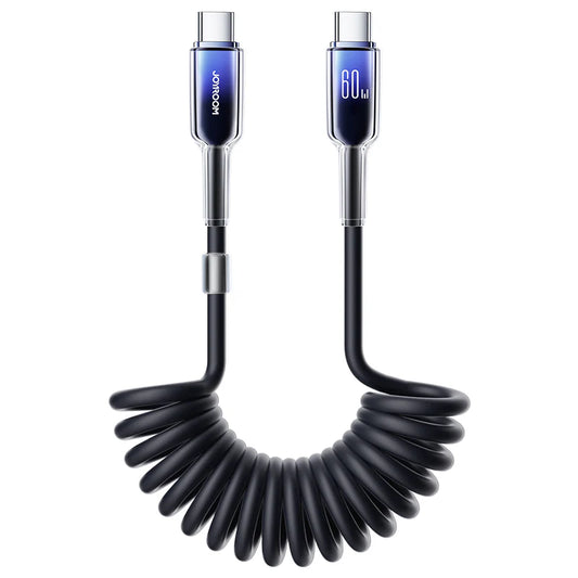Buy Joyroom S-A43 Coiled Fast Charging Data Cable (Type C To Type C) 1.5m Black from Vmart in Pakistan