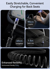 Joyroom S-A43 Coiled Fast Charging Data Cable (Type C To Type C) 1.5m Black